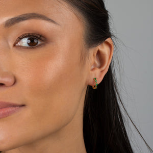  Colored Mini Teardrops Huggie Earring - Adina Eden's Jewels