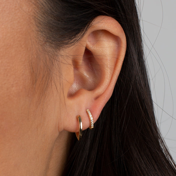  Diamond Pave Claw Huggie Earring 14K - Adina Eden's Jewels