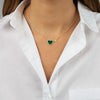  Double Pave Heart Necklace - Adina Eden's Jewels