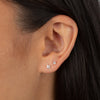  Itty Bitty CZ Flower Stud Earring 14K - Adina Eden's Jewels