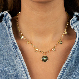  Vintage Charm Link Necklace - Adina Eden's Jewels