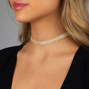  Four Row Bling Tennis Choker - Adina Eden's Jewels