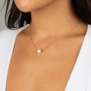  Pearl Chain Necklace 14K - Adina Eden's Jewels