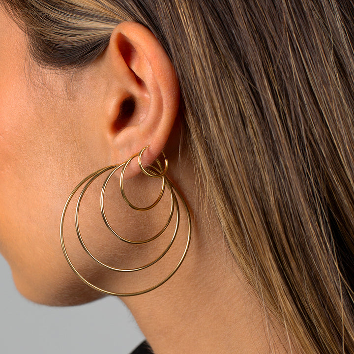 Thin endless on sale hoop earrings