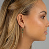  Colored Marquise X Solitaire Drop Huggie Earring - Adina Eden's Jewels