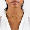  Oval Link X Rope Chain Necklace Combo Set - Adina Eden's Jewels