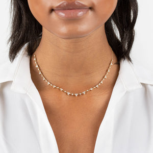  Diamond Multi Trio Choker 14K - Adina Eden's Jewels