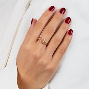  Diamond Spiral Ring 14K - Adina Eden's Jewels