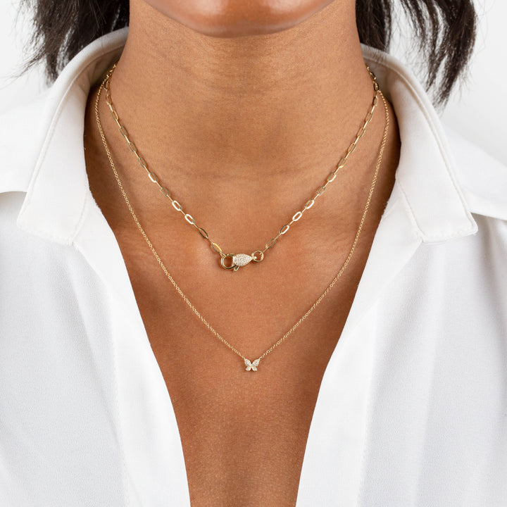  Diamond Clasp Chain Necklace 14K - Adina Eden's Jewels