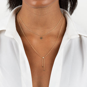  Diamond Star Lariat 14K - Adina Eden's Jewels
