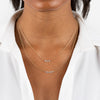  Floating Triple Diamond Necklace 14K - Adina Eden's Jewels