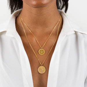  Vintage Coin Necklace 14K - Adina Eden's Jewels