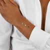  Diamond X Turquoise Disc Bracelet 14K - Adina Eden's Jewels
