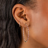  Diamond X Ruby Hoop Earring 14K - Adina Eden's Jewels
