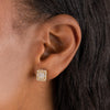  CZ Small Illusion Baguette Stud Earring 14K - Adina Eden's Jewels