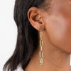  U Chain Drop Stud Earring 14K - Adina Eden's Jewels