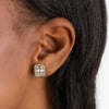  CZ Illusion Emerald Stud Earring 14K - Adina Eden's Jewels