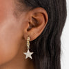  Pavé Star Cuban Hoop Earring - Adina Eden's Jewels