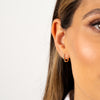  Solid Thin U-Shape Huggie Earring - Adina Eden's Jewels