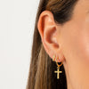  Mini Pavé Cross Stud Earring - Adina Eden's Jewels