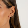  Tiny Colored Solitaire Bezel Stud Earring - Adina Eden's Jewels