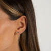  CZ Bar Chain Drop Stud Earring - Adina Eden's Jewels