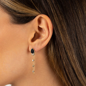  Colored Stone Front Back Drop Stud Earring - Adina Eden's Jewels