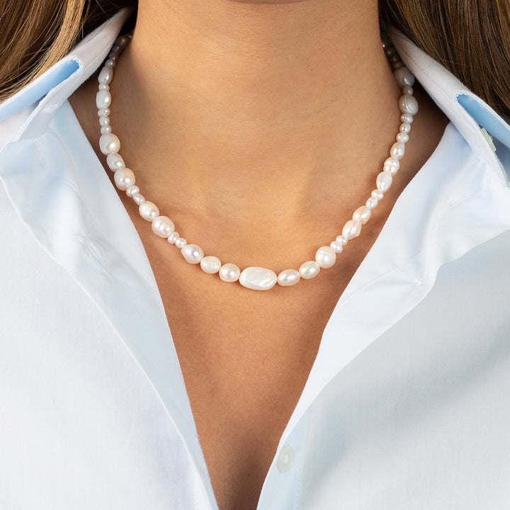  Multi Shape Pearl Necklace - Adina Eden's Jewels