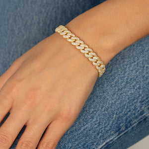  Pavé Chain Link Toggle Bracelet - Adina Eden's Jewels