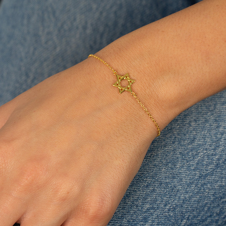  Solid Star Of David Bracelet - Adina Eden's Jewels