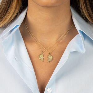  Best Friend Heart Friendship Necklace - Adina Eden's Jewels