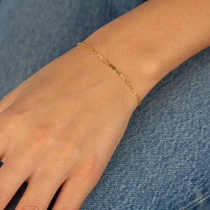  Mini Solid Lightning Bolt Bracelet - Adina Eden's Jewels