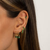  Colored Triple Dangling Baguette Stone Earring - Adina Eden's Jewels