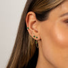  Colored Double Solitaire Chain Stud Earring - Adina Eden's Jewels