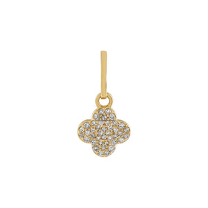 14K Gold Diamond Clover Charm 14K - Adina Eden's Jewels