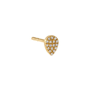  Diamond Pavé Teardrop Stud Earring 14K - Adina Eden's Jewels
