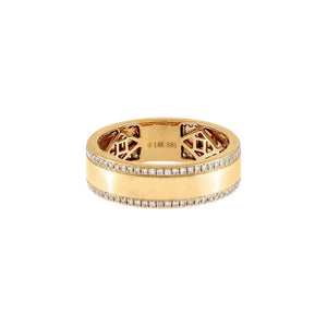 Diamond X Solid Band 14K - Adina Eden's Jewels