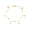 14K Gold Dangling Butteflies Charm Bracelet 14K - Adina Eden's Jewels