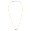  Diamond Halo Baguette Necklace 14K - Adina Eden's Jewels