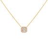 14K Gold Diamond Illusion Emerald Necklace 14K - Adina Eden's Jewels