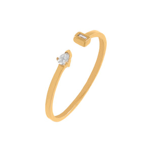 14K Gold / 7 Diamond Multi Shape Ring 14K - Adina Eden's Jewels