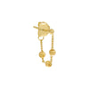 14K Gold / Single Tiny Ball Stud Chain Front Back Stud Earring 14K - Adina Eden's Jewels
