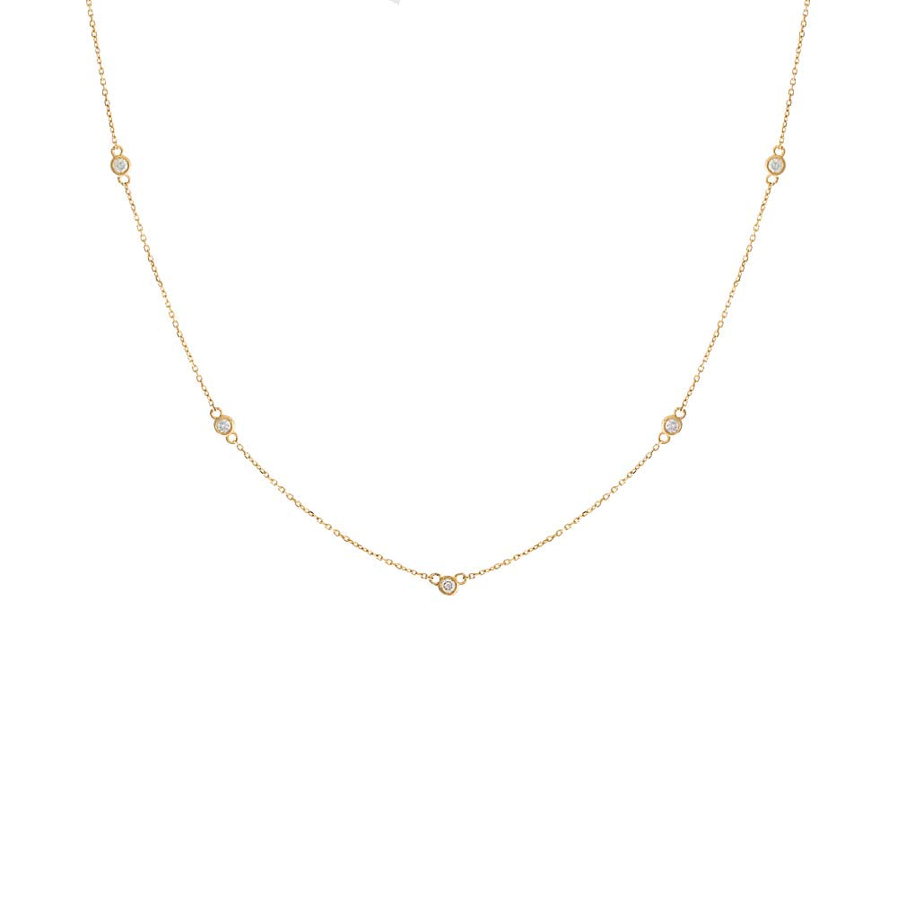 14K Gold Diamond By the Yard Necklace 14K - Adina Eden's Jewels
