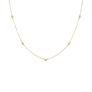 14K Gold Diamond By the Yard Necklace 14K - Adina Eden's Jewels