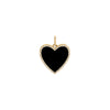 Onyx Diamond Onyx Heart Necklace Charm 14K - Adina Eden's Jewels