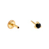  Onyx Threaded Stud Earring 14K - Adina Eden's Jewels