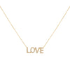 14K Gold Diamond Love Nameplate Necklace 14K - Adina Eden's Jewels