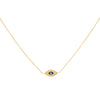 14K Gold Enamel Evil Eye Necklace 14K - Adina Eden's Jewels