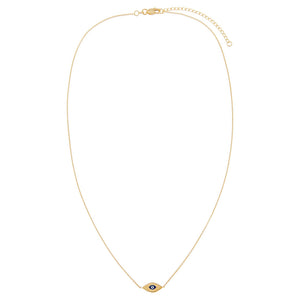  Enamel Evil Eye Necklace 14K - Adina Eden's Jewels