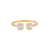  Diamond Illusion Baguette Adjustable Ring 14K - Adina Eden's Jewels